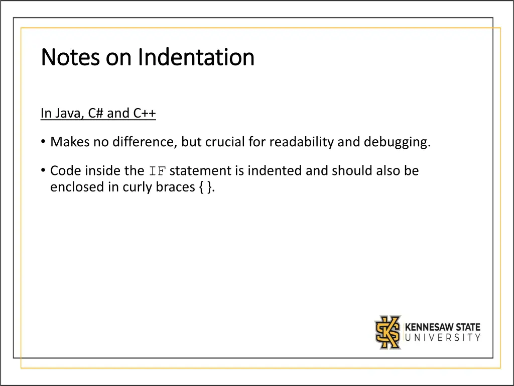 notes on indentation notes on indentation