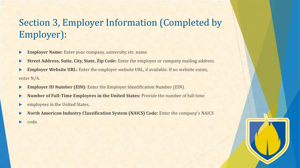 section 3 employer information completed