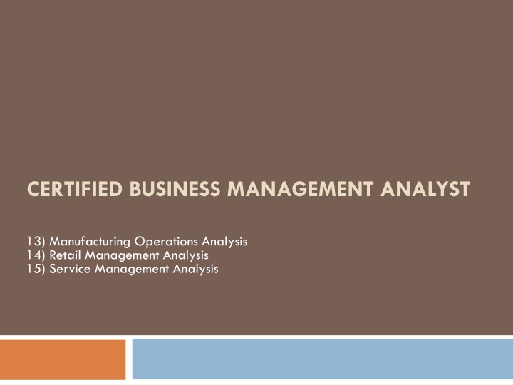 certified business management analyst