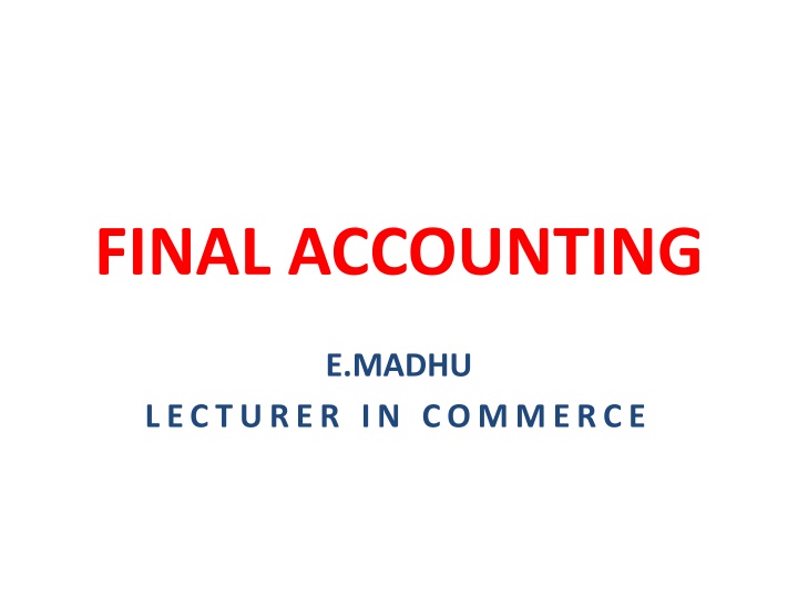 final accounting