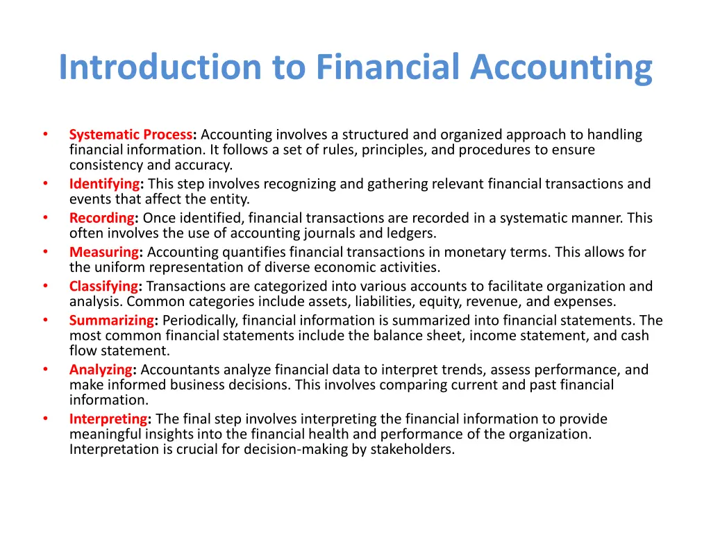 introduction to financial accounting