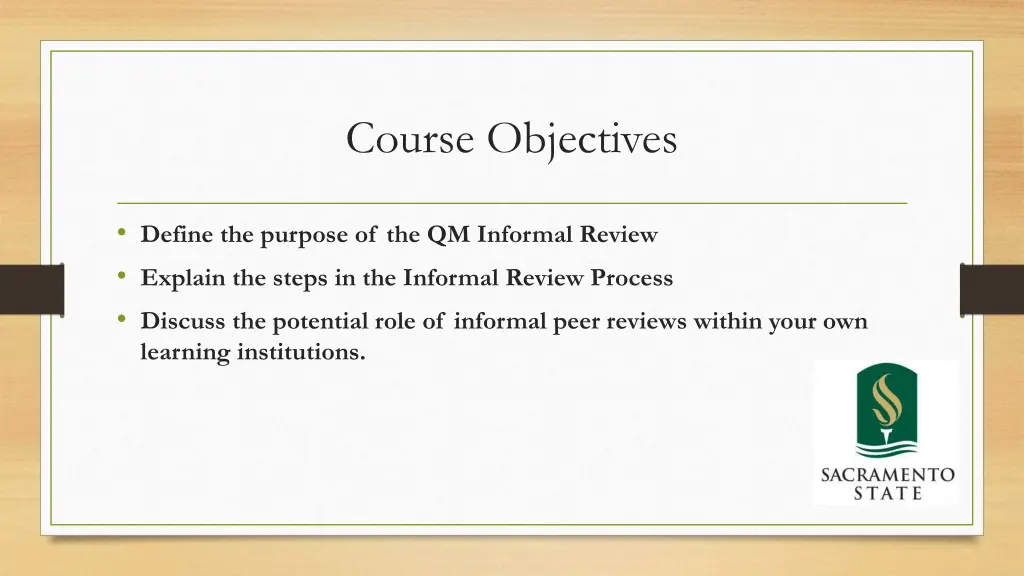 course objectives