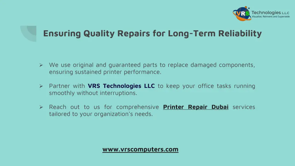 ensuring quality repairs for long term reliability