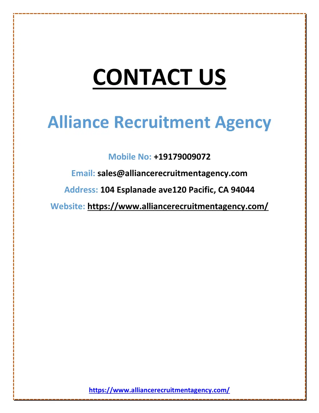 contact us