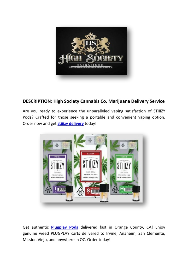 description high society cannabis co marijuana