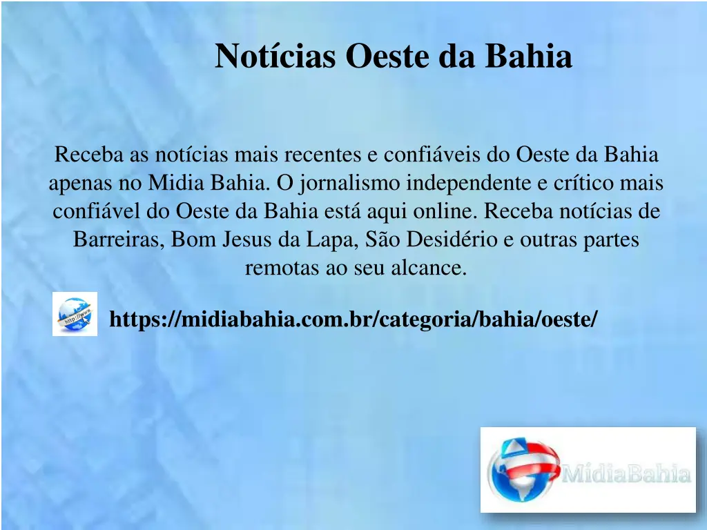 not cias oeste da bahia