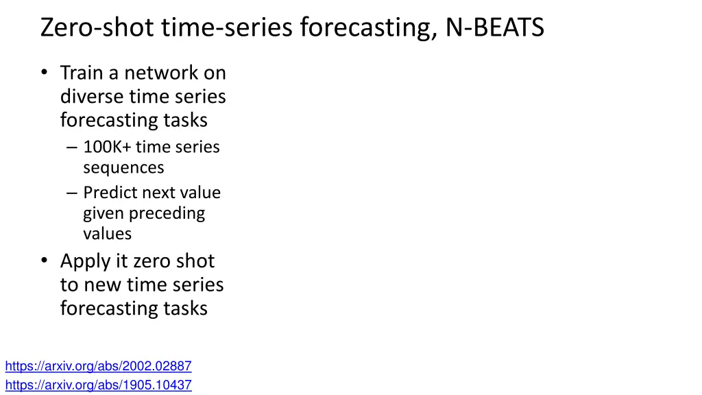 zero shot time series forecasting n beats