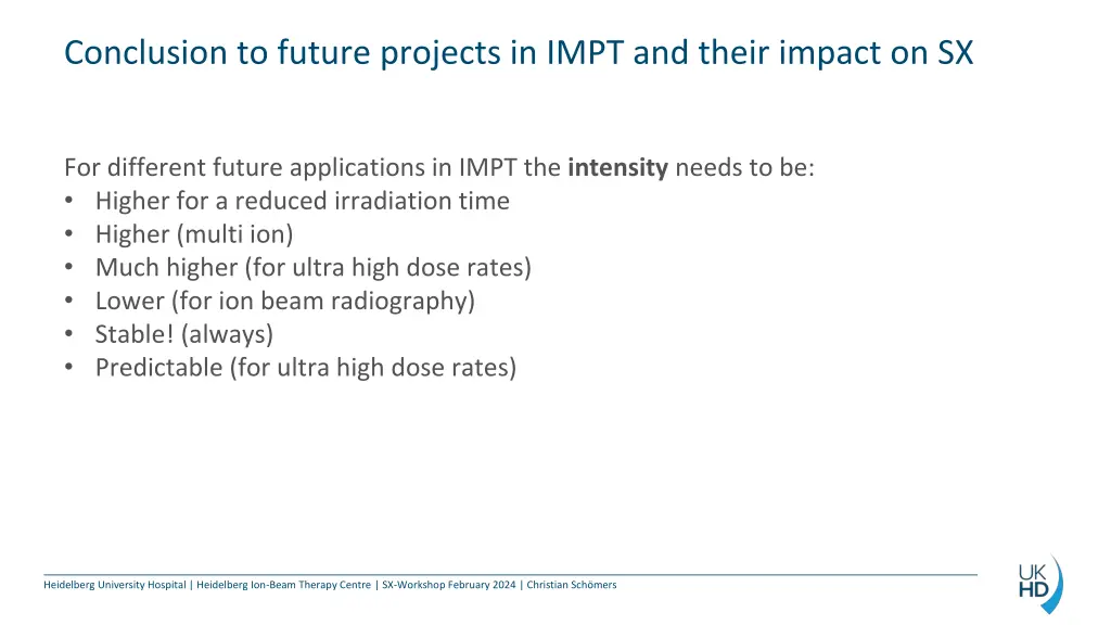 conclusion to future projects in impt and their