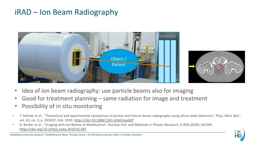 irad ion beam radiography