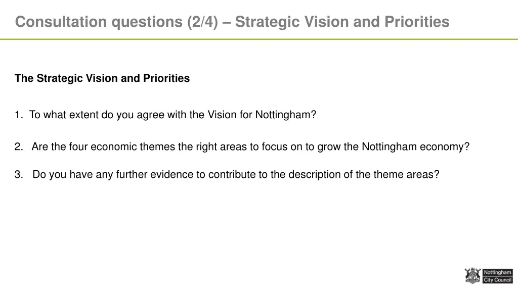 consultation questions 2 4 strategic vision