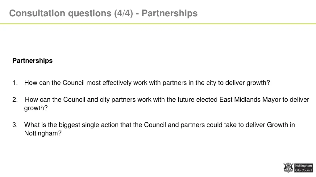 consultation questions 4 4 partnerships