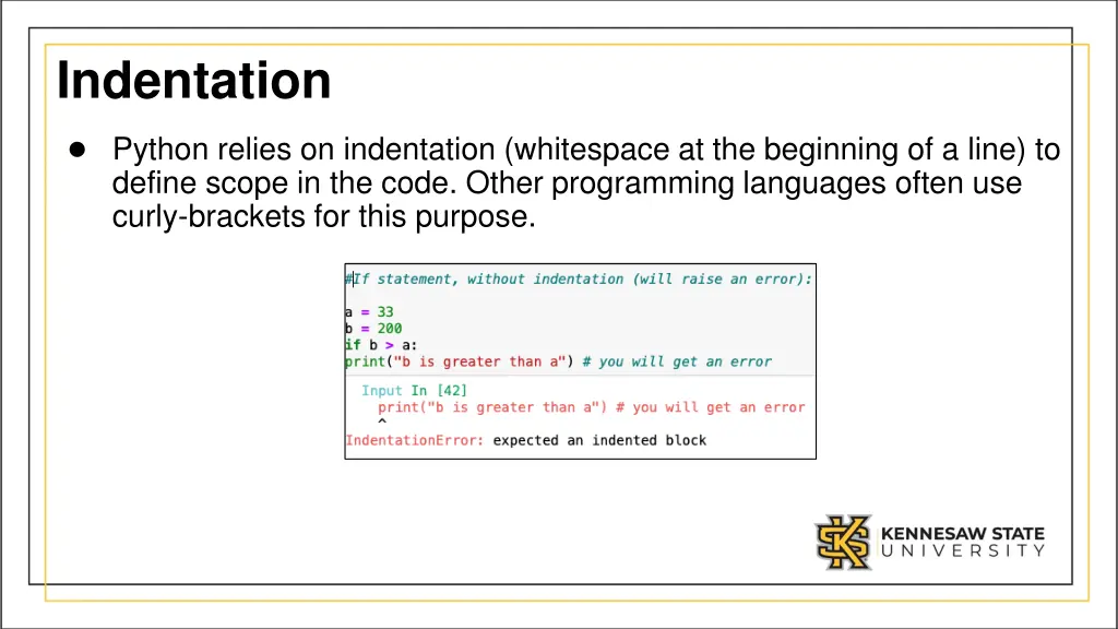 indentation python relies on indentation