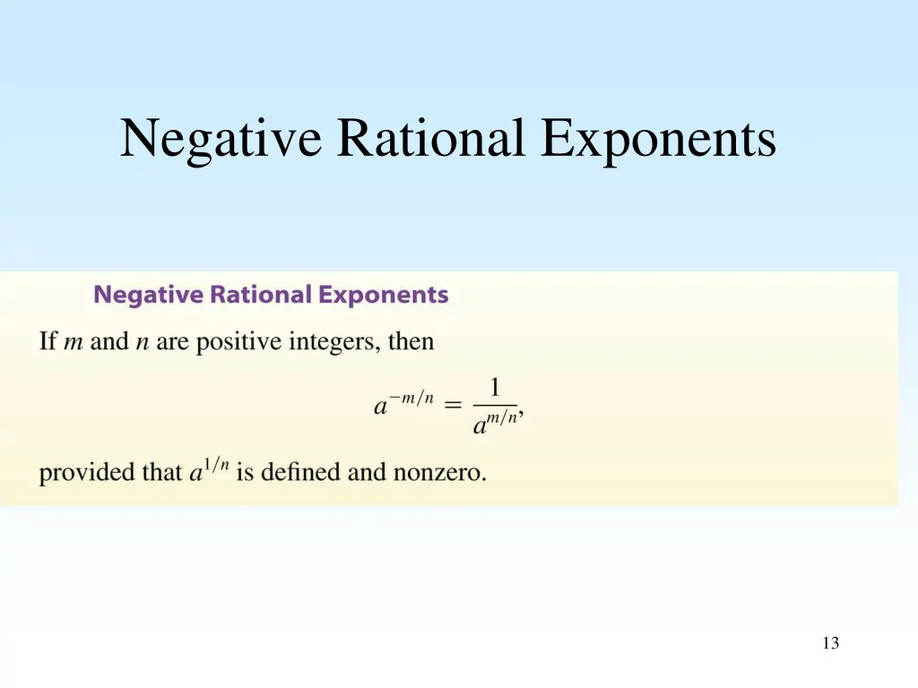 negative rational exponents