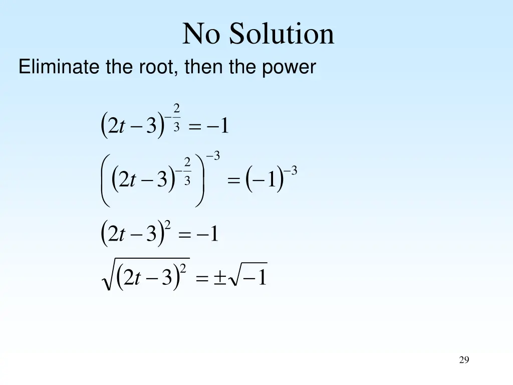 no solution