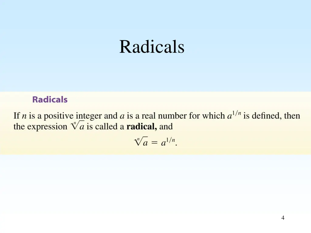 radicals