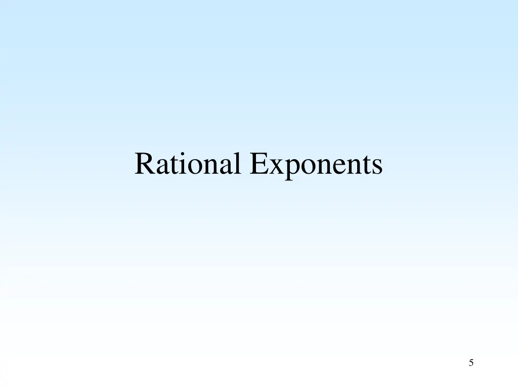 rational exponents