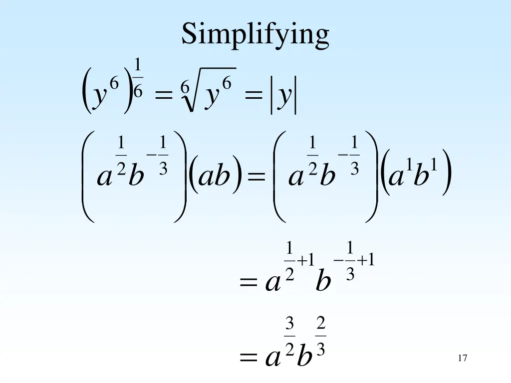 simplifying 1