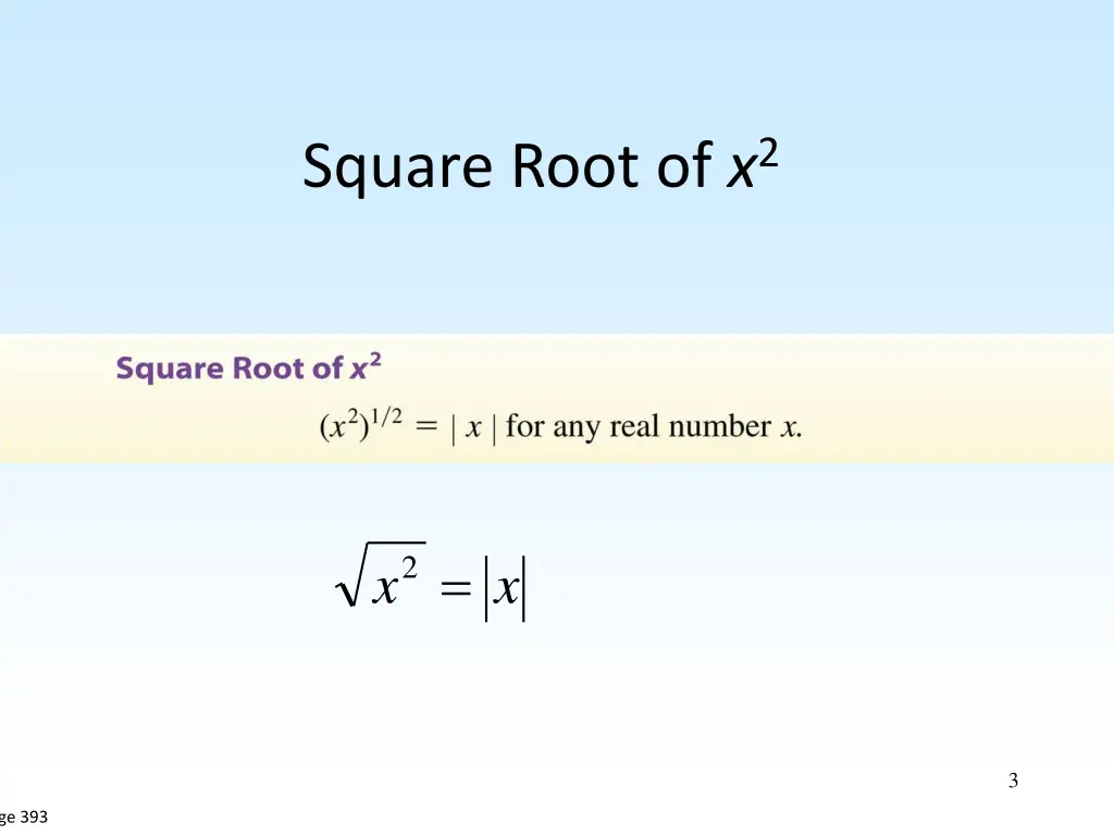 square root of x 2