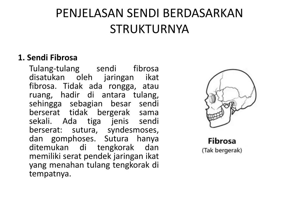 penjelasan sendi berdasarkan strukturnya