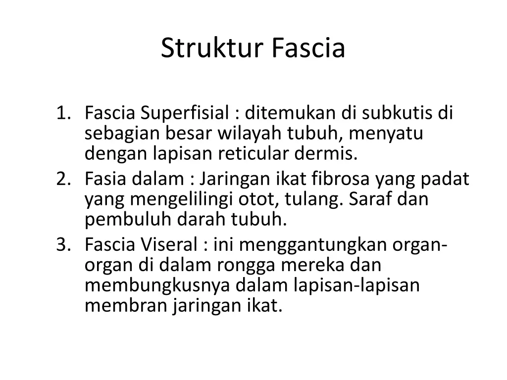 struktur fascia