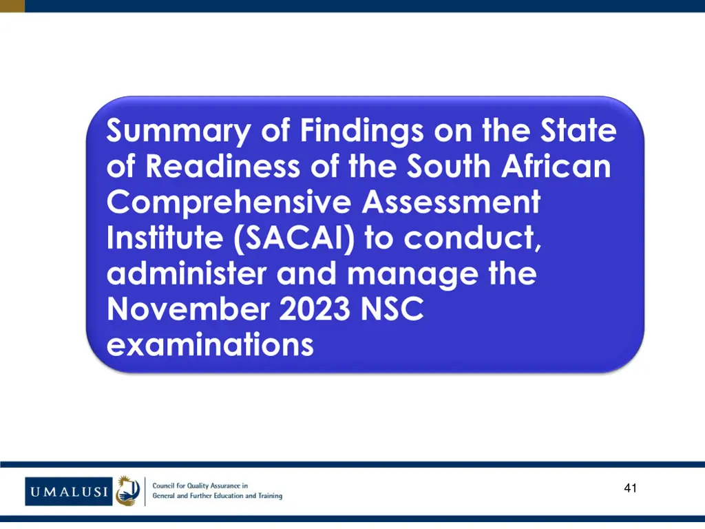 summary of findings on the state of readiness 2