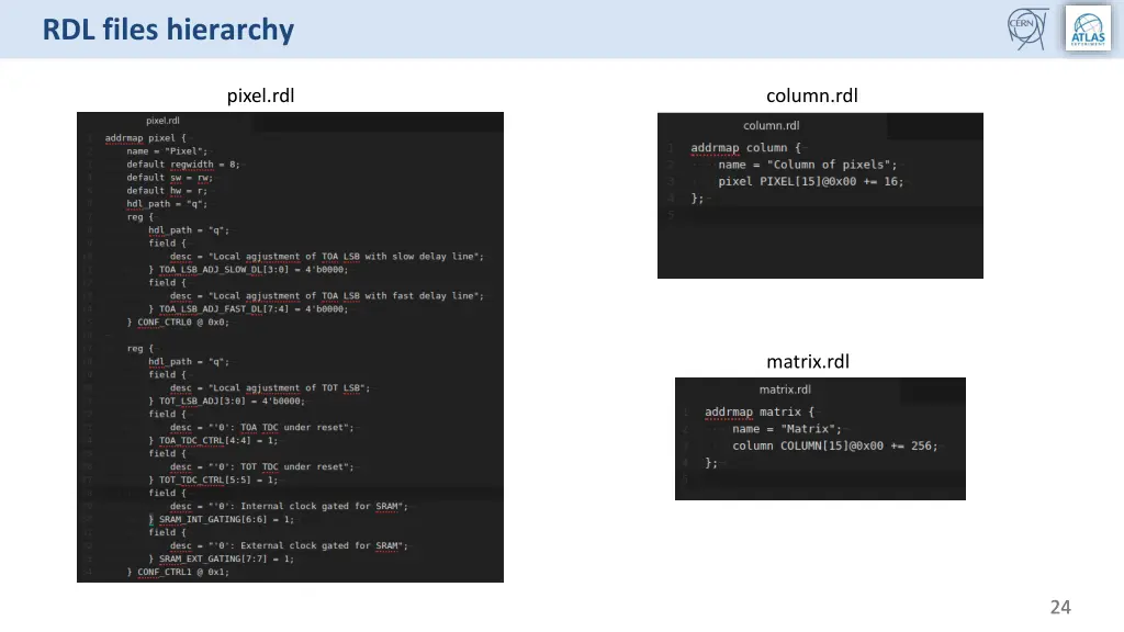 rdl files hierarchy