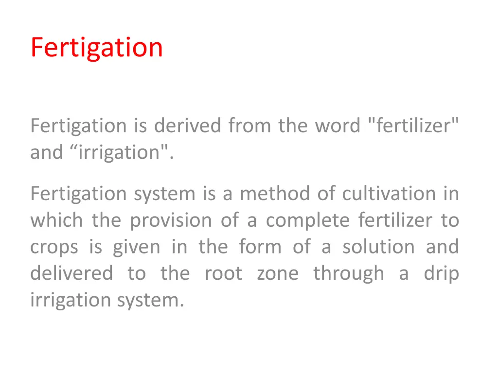 fertigation