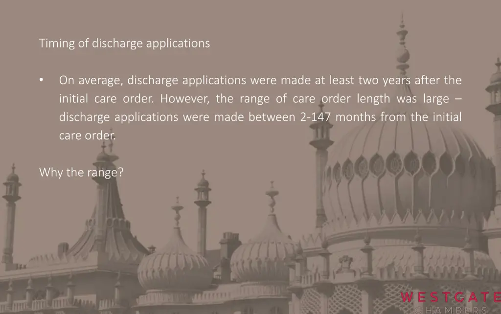 timing of discharge applications