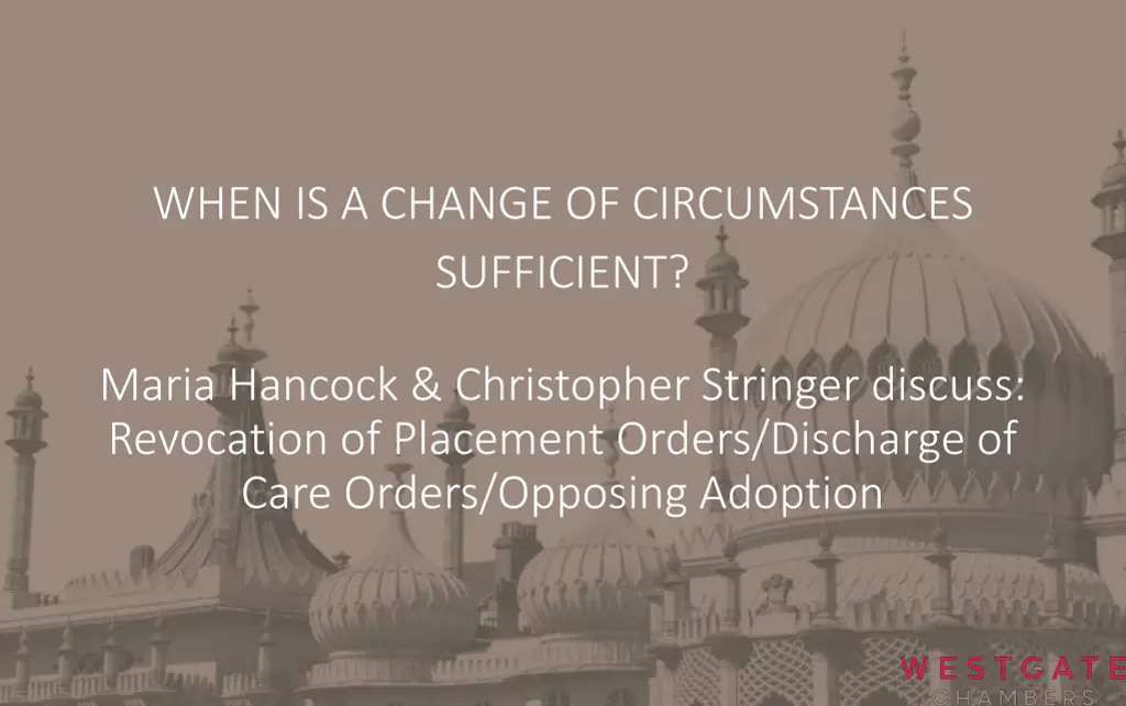 when is a change of circumstances sufficient 1