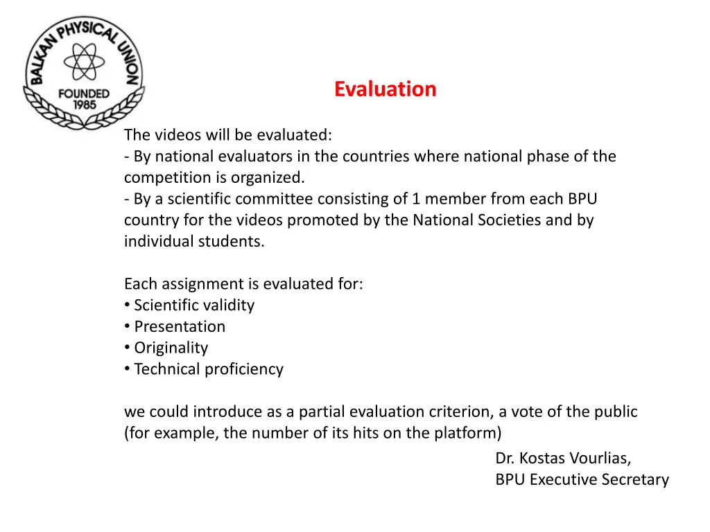 evaluation