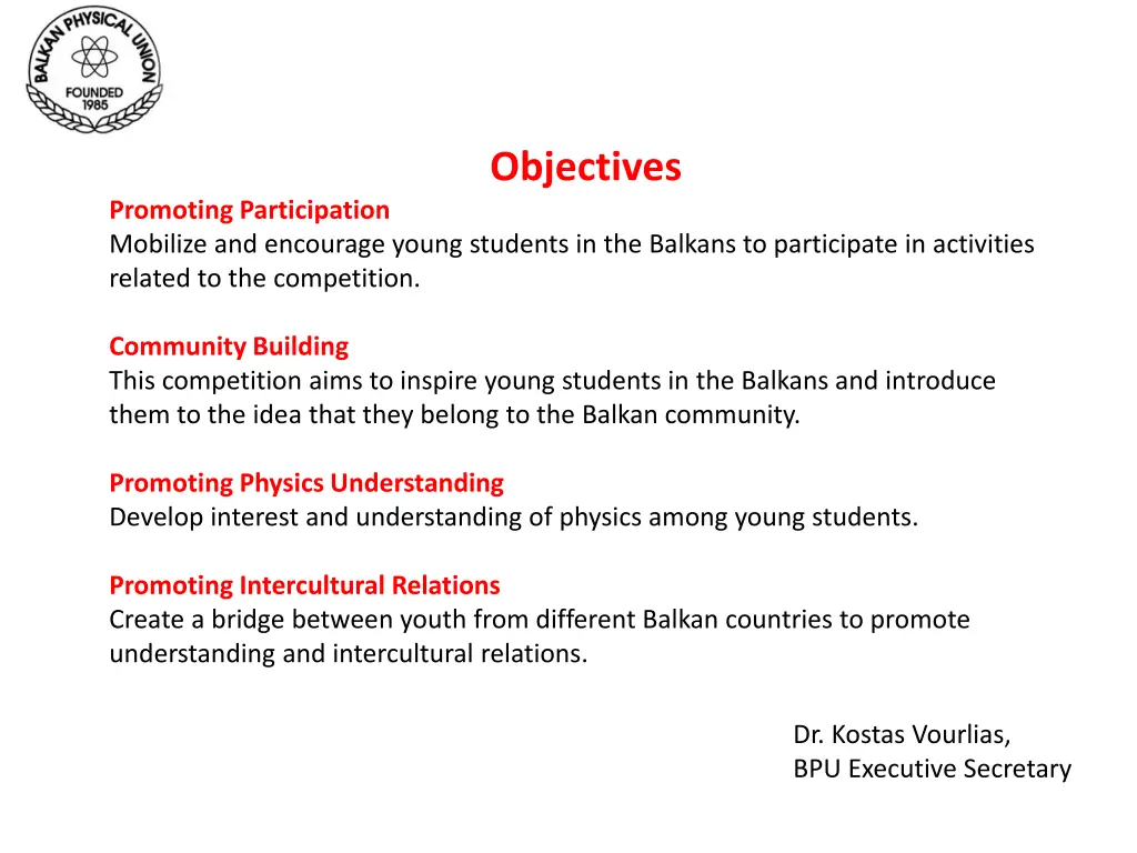 objectives