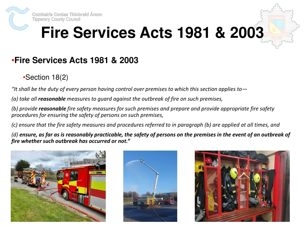 fire services acts 1981 2003