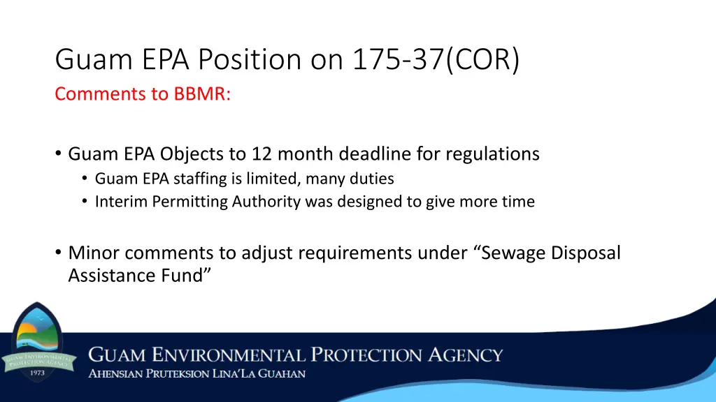 guam epa position on 175 37 cor comments to bbmr 2