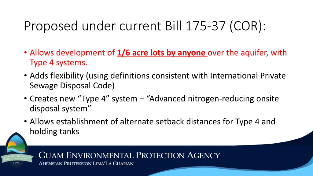 proposed under current bill 175 37 cor