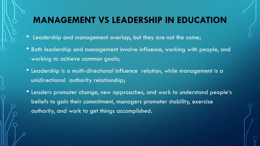 management vs leadership in education