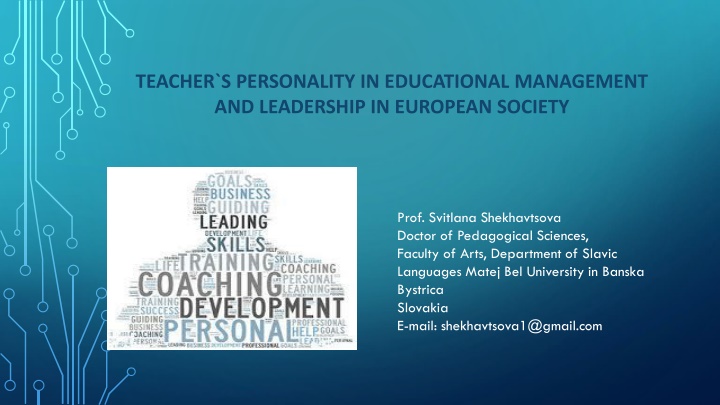 teacher s personality in educational management