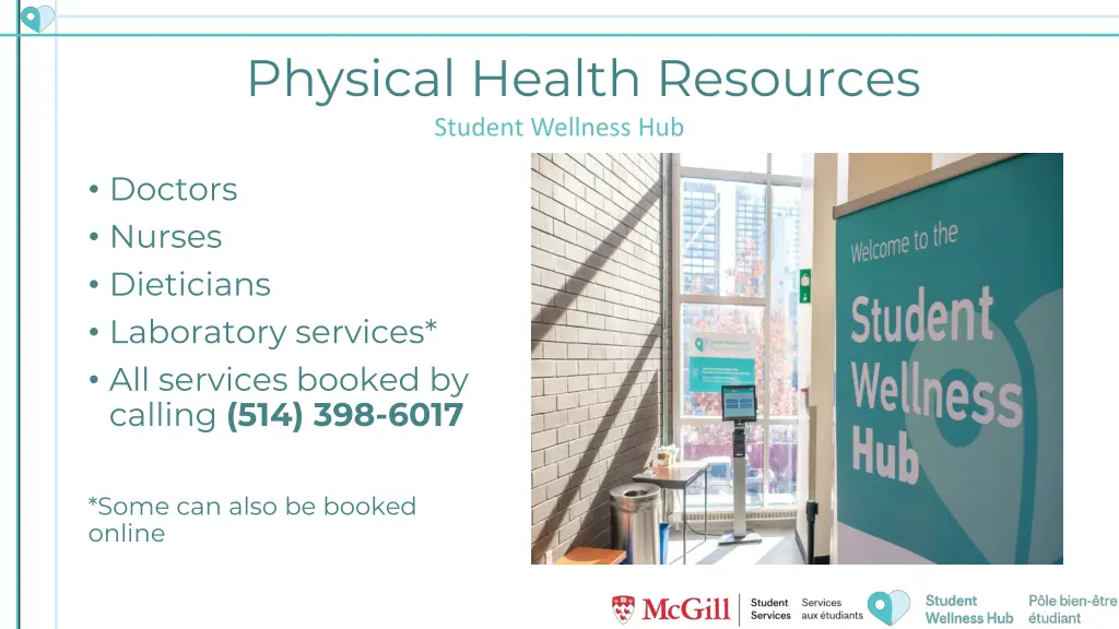 physical health resources student wellness hub