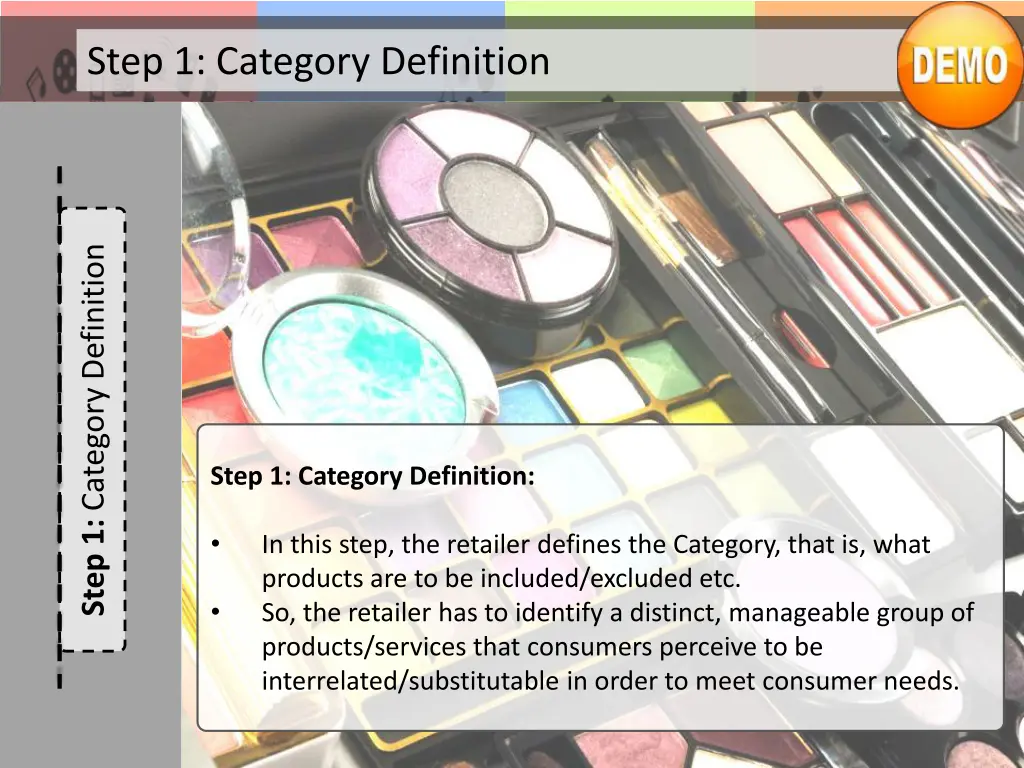 step 1 category definition