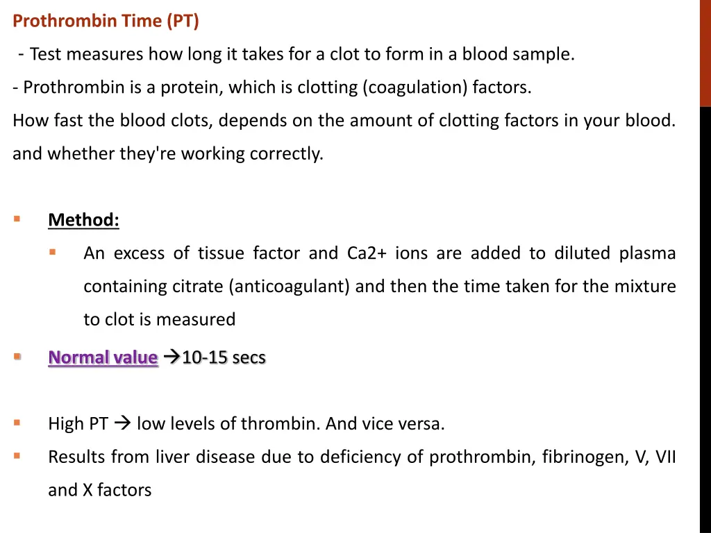 prothrombin time pt test measures how long