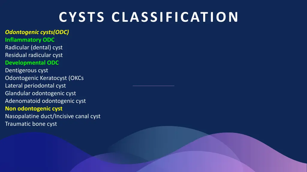 cysts classification