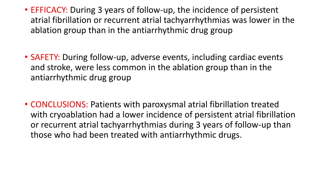 efficacy during 3 years of follow