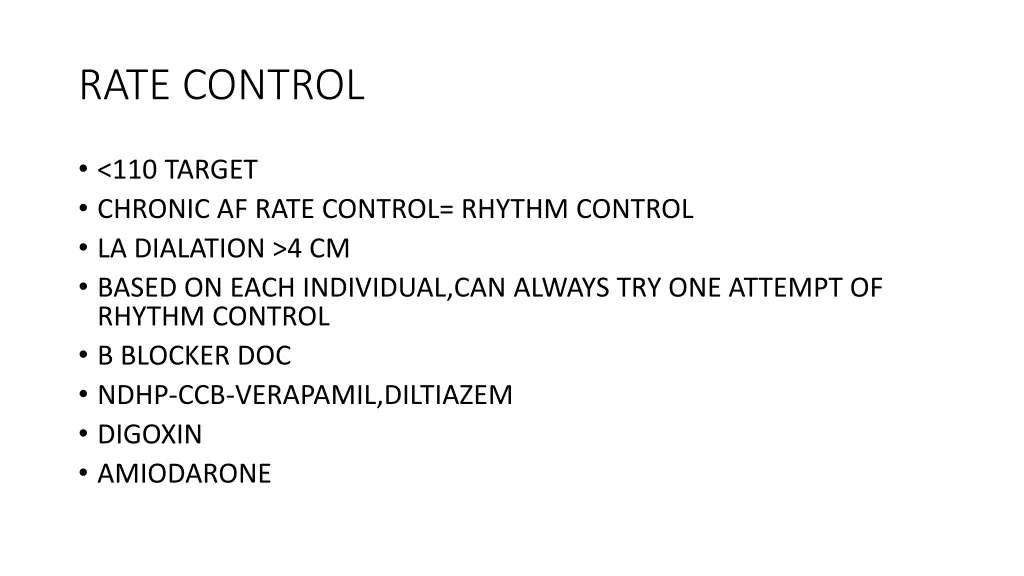 rate control