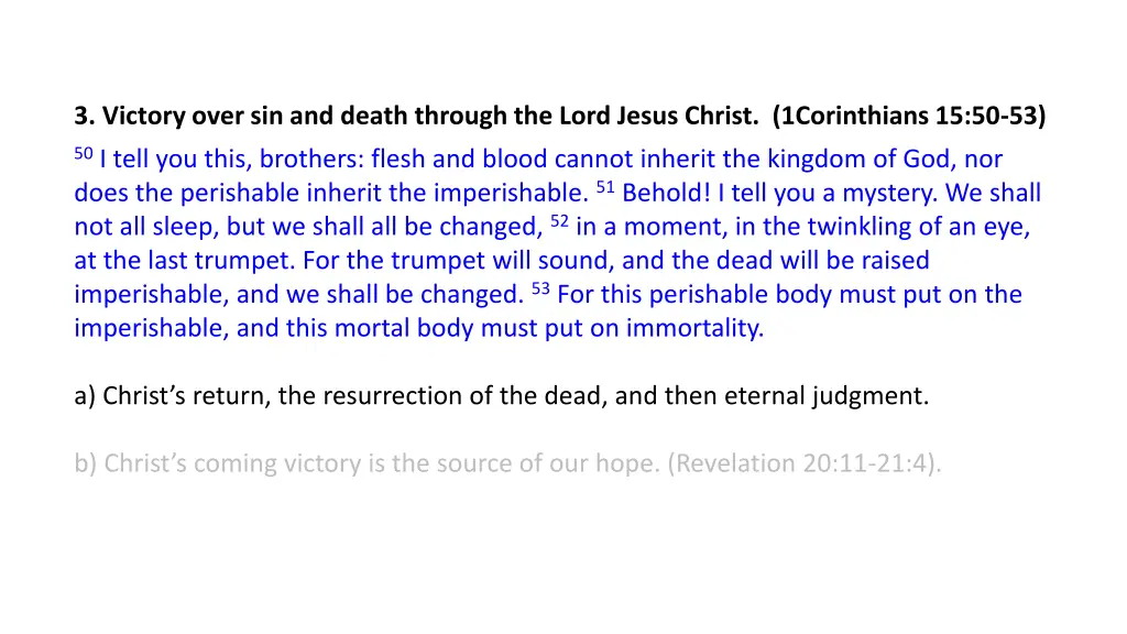 3 victory over sin and death through the lord