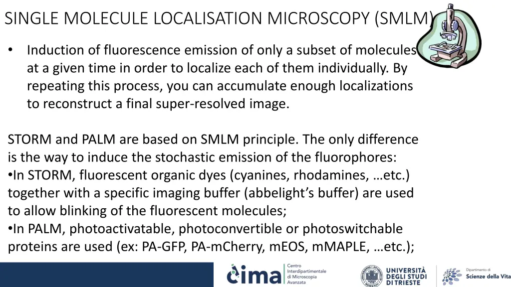 single molecule localisation microscopy smlm