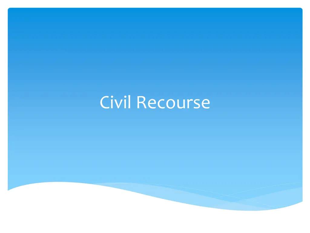 civil recourse