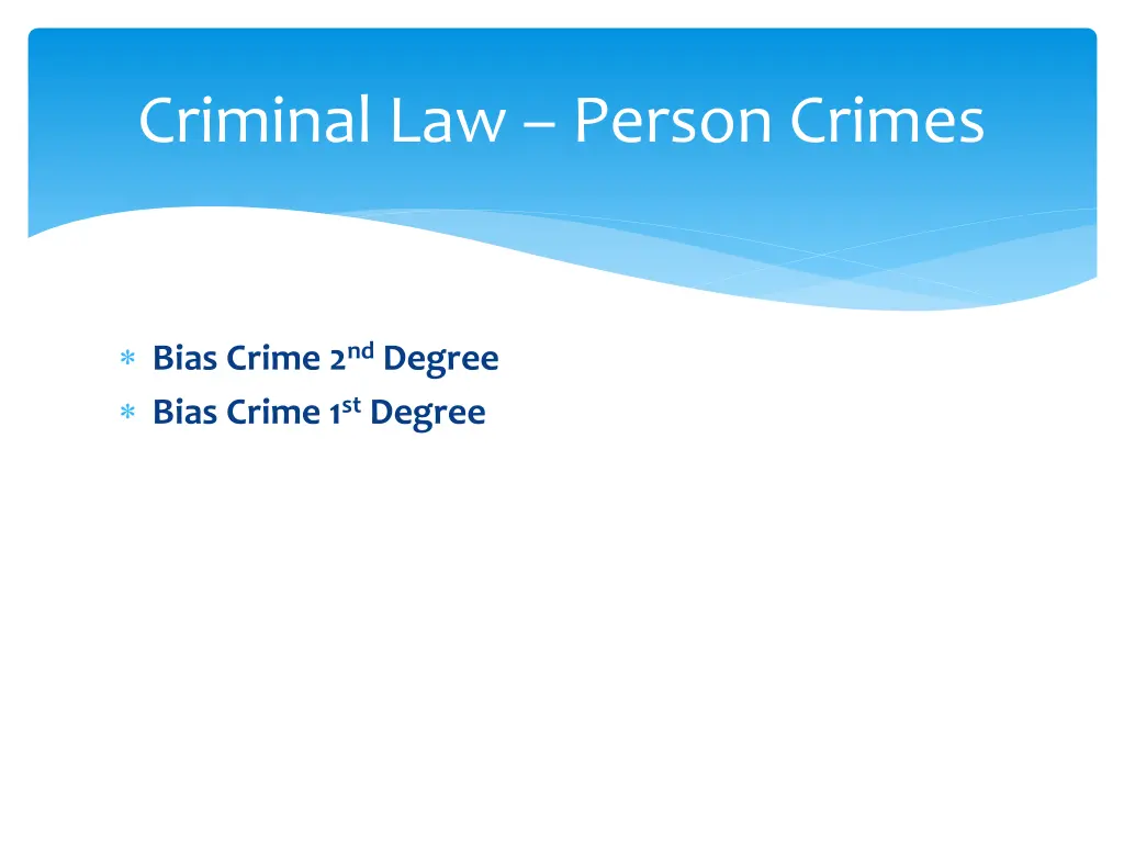 criminal law person crimes