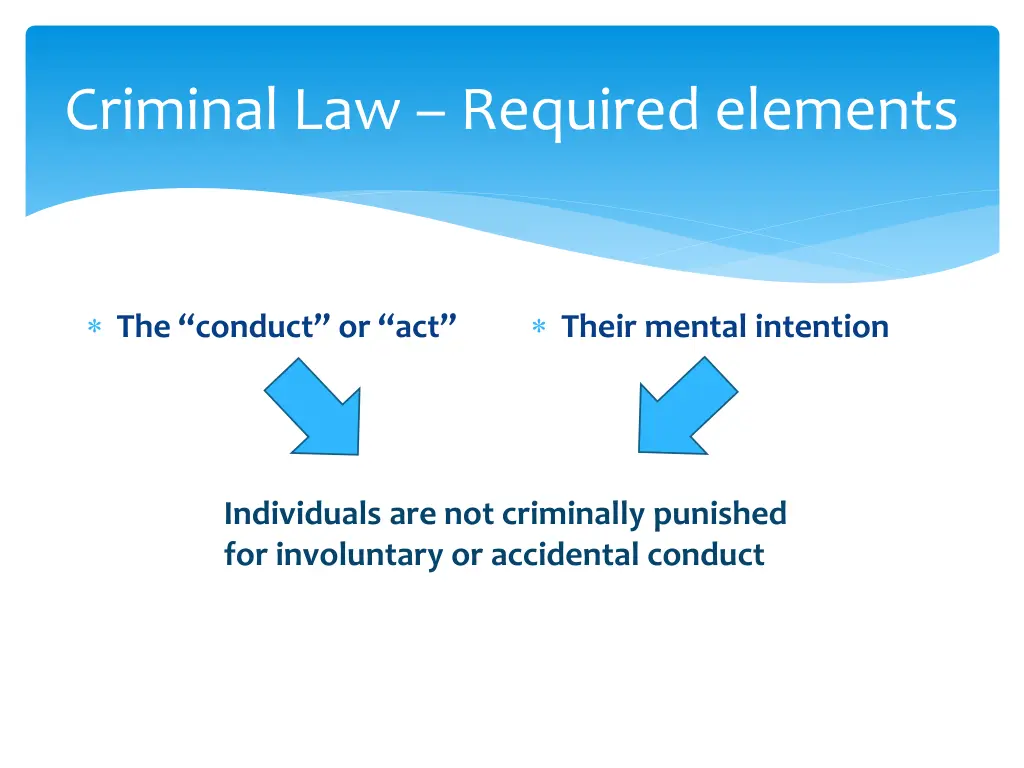 criminal law required elements