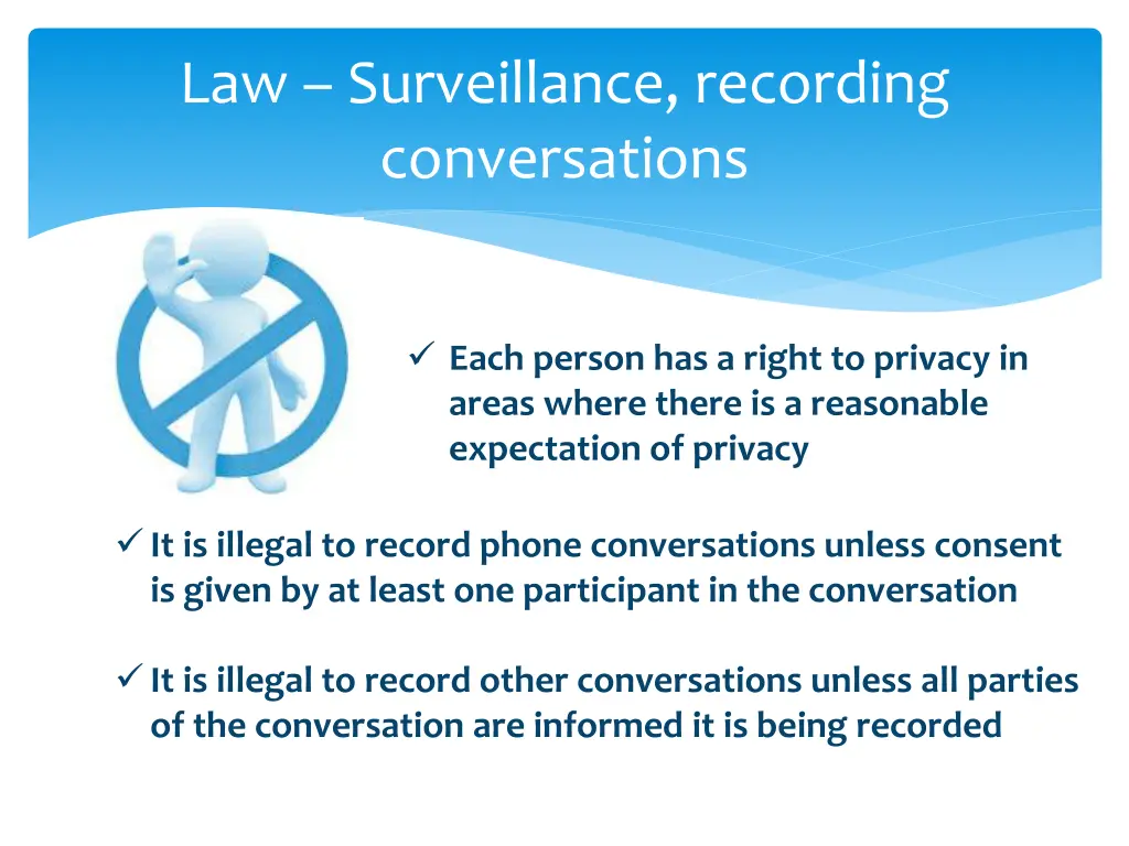 law surveillance recording conversations