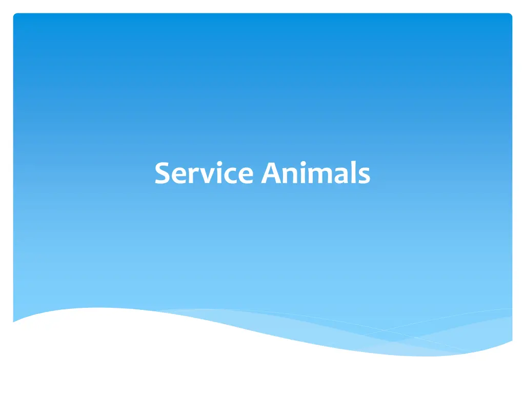 service animals