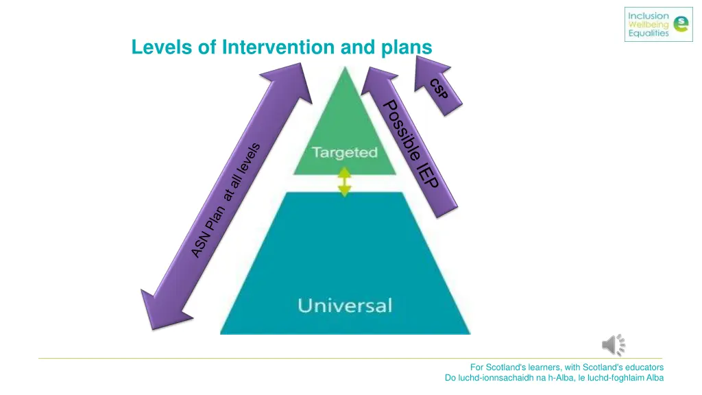 levels of intervention and plans